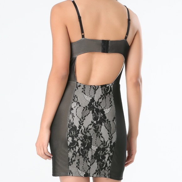 NWT bebe Black Andie Lingerie Cocktail Dress - Picture 5 of 8